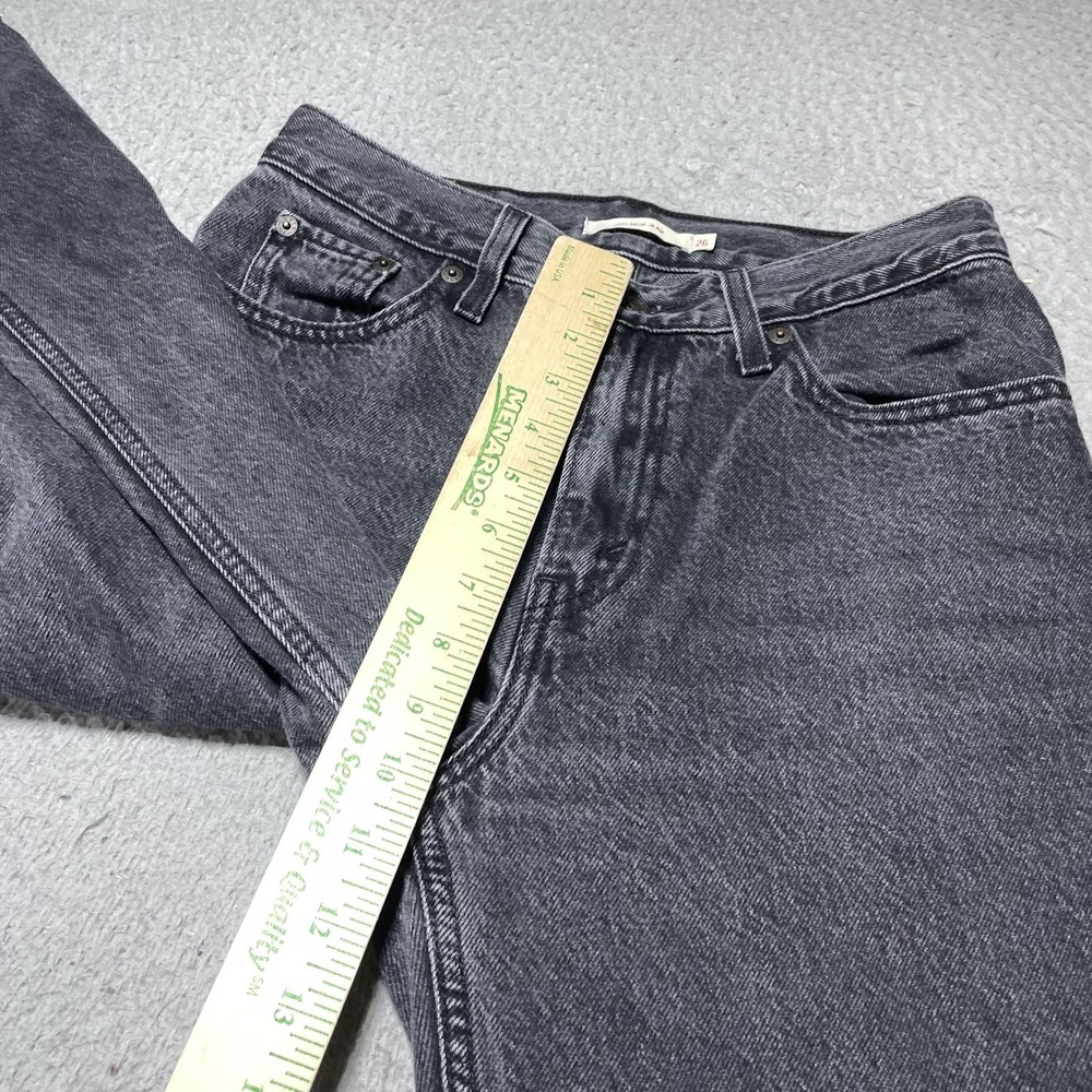 Levis Premium 80s Mom Jeans Womens 26 Charcoal High Rise Relaxed 26x30 Denim - Picture 6 of 12